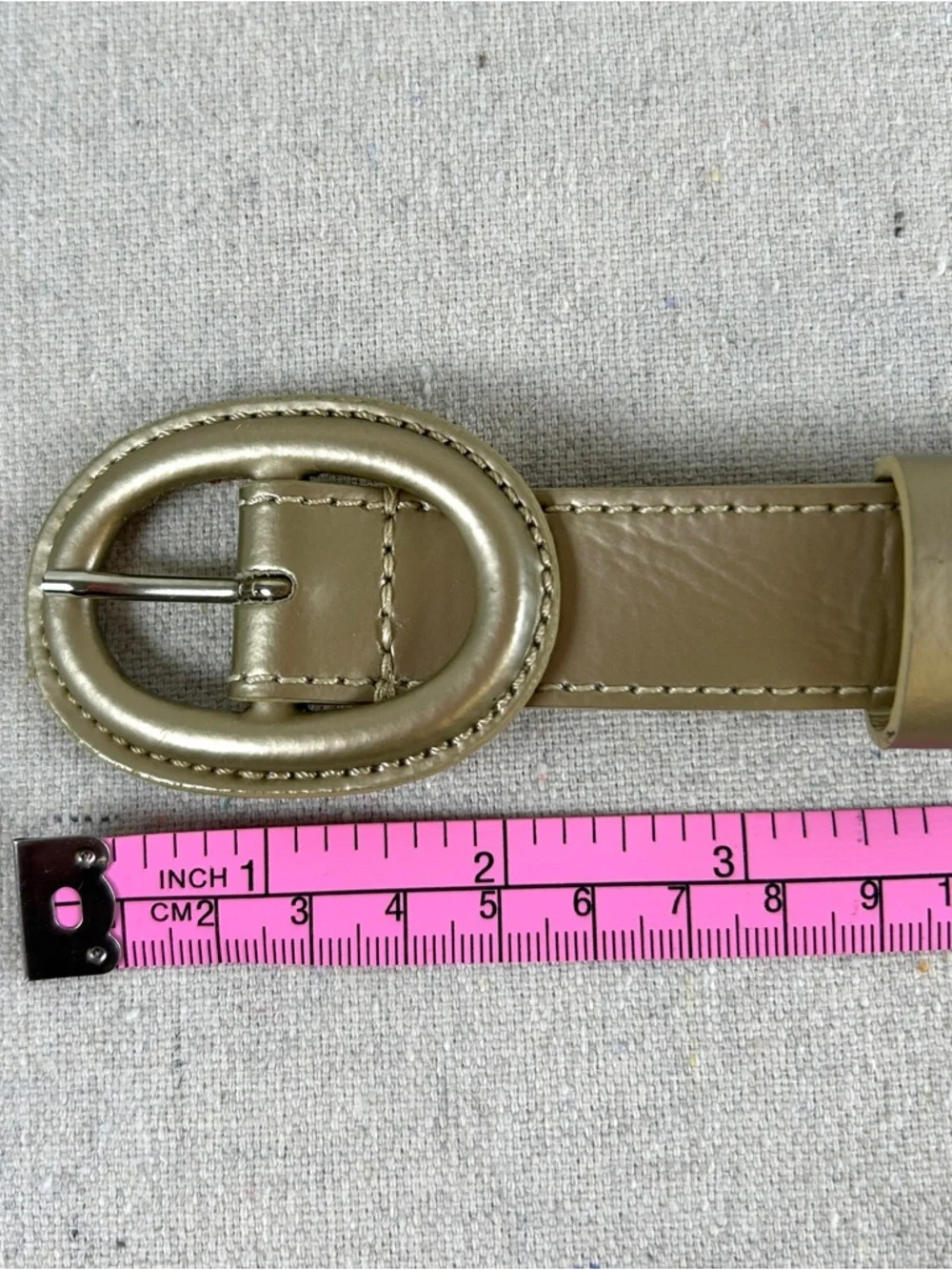 Talbots Women’s Size 1X Gold Metallic Leather Belt